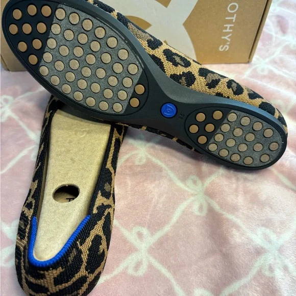 Rothy's Black and Tan Leopard Flats - Picture 4 of 6